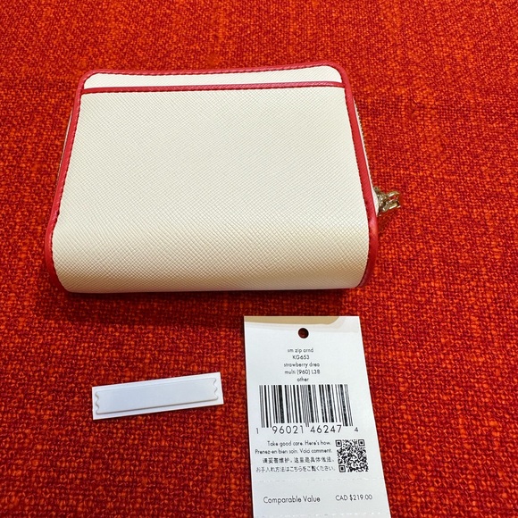 ❤️❤️❤️Kate Spade Strawberry Dreams Small Zip Around Bifold Wallet, Multi❤️❤️❤️ - Picture 5 of 13